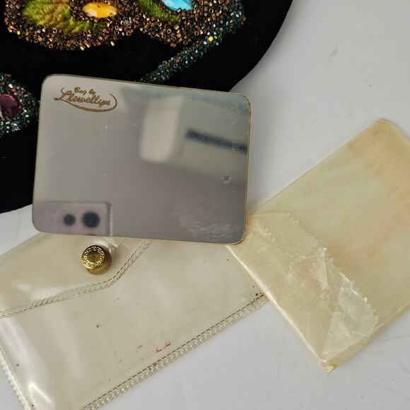 VTG Bags by Llewelyn black velvet kiss lock beaded tapestry purse evening bag - Picture 7 of 7